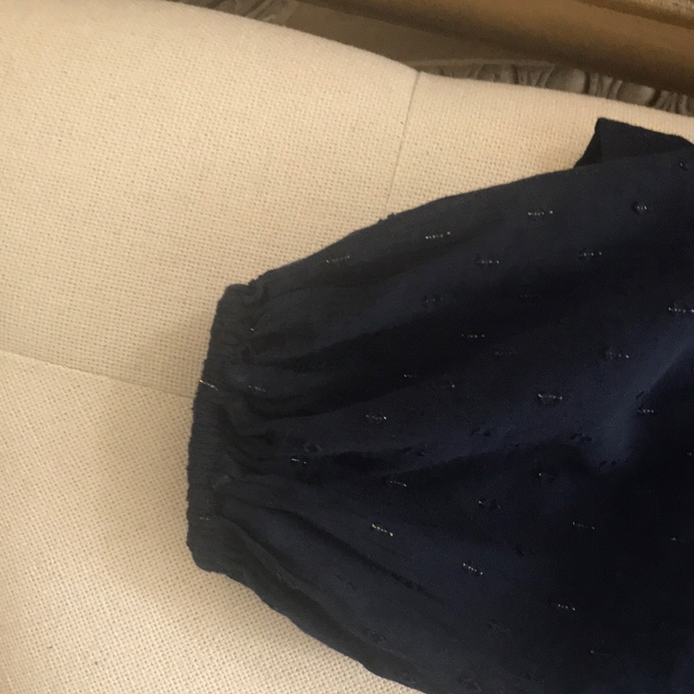 Navy Button-Up Blouse - Picture 4 of 7